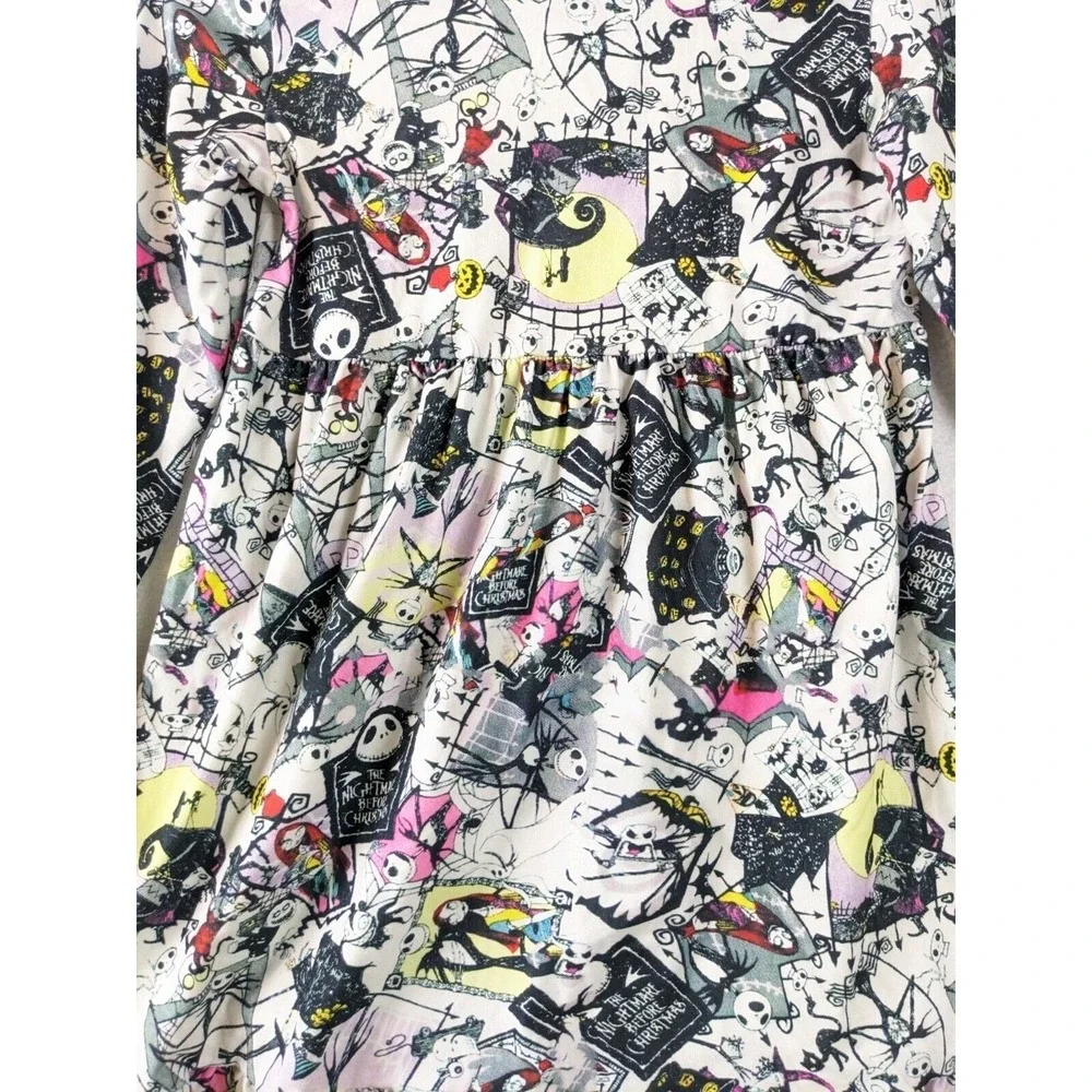 Dash Of Glitter Girls Shirt Top Size 5XL Long Sleeve Nightmare Before Christmas
